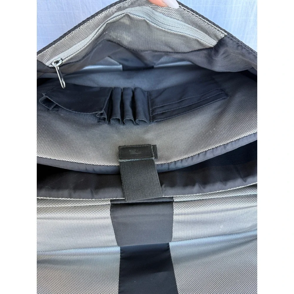 TUMI Messenger Bag T3 Series Flap Briefcase Black Ballistic Nylon 15
